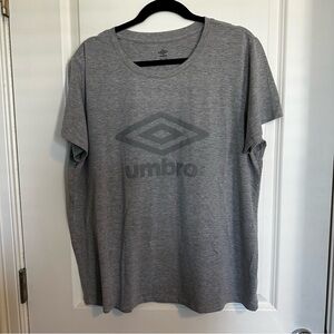 Super Soft! Umbro Light Gray Crewneck Tee with Logo